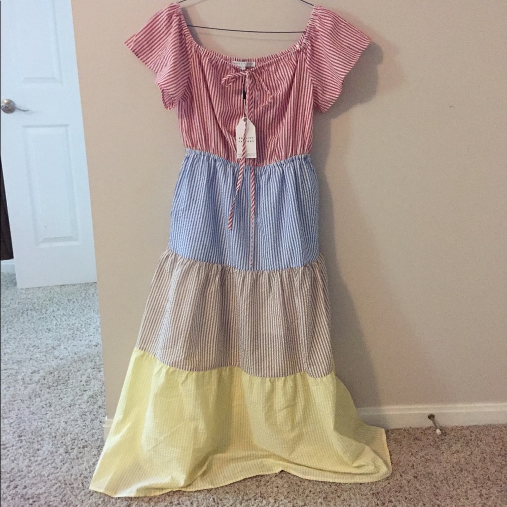 Brand new with tags seersucker midi dress
